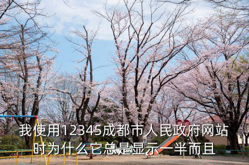 我使用12345成都市人民政府網(wǎng)站時(shí)為什么它總是顯示一半而且