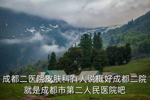 成都二醫院皮膚科有人說挺好成都二院就是成都市第二人民醫院吧