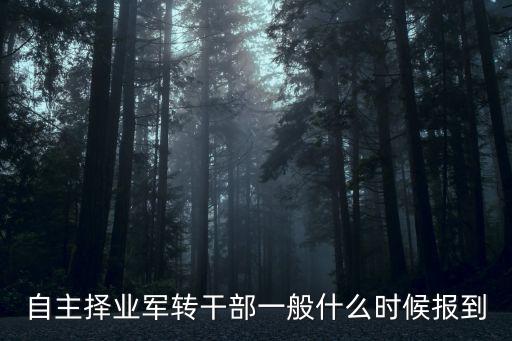 自主擇業軍轉干部一般什么時候報到