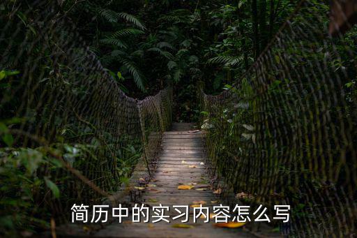  簡歷中的實習內容怎么寫