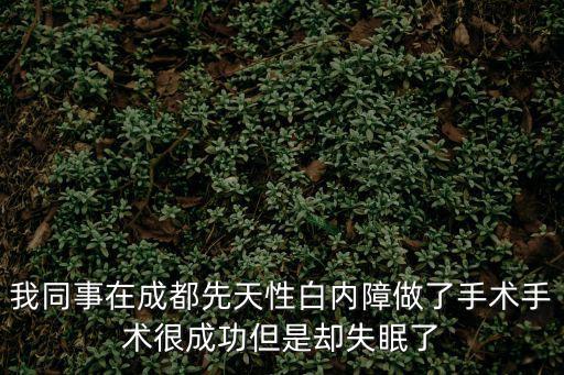 我同事在成都先天性白內障做了手術手術很成功但是卻失眠了