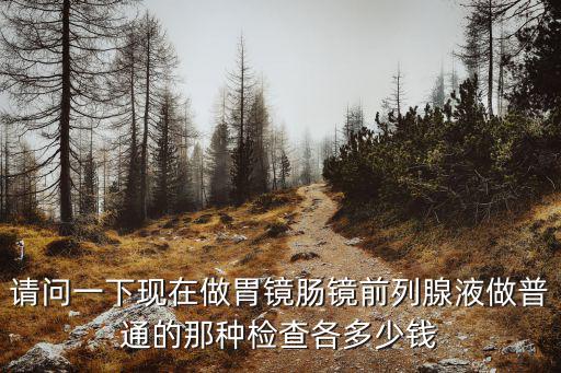 請問一下現在做胃鏡腸鏡前列腺液做普通的那種檢查各多少錢