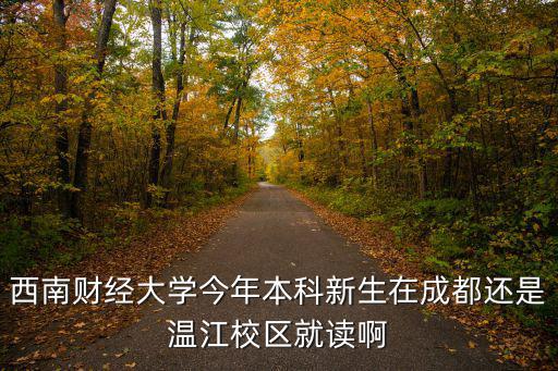 西南財經大學今年本科新生在成都還是溫江校區就讀啊