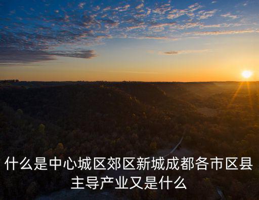 什么是中心城區郊區新城成都各市區縣主導產業又是什么