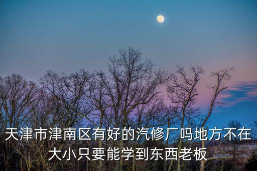 天津市津南區有好的汽修廠嗎地方不在大小只要能學到東西老板