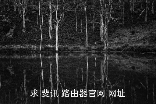 求 斐訊 路由器官網 網址