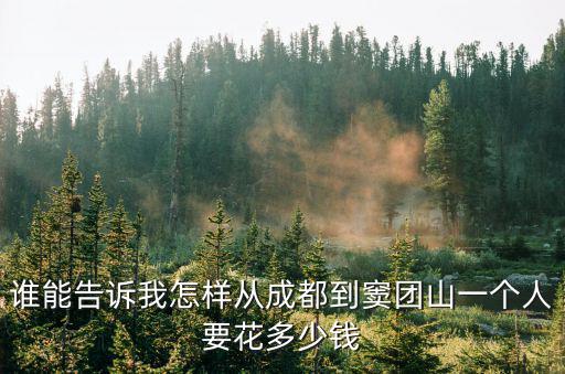 誰能告訴我怎樣從成都到竇團山一個人要花多少錢