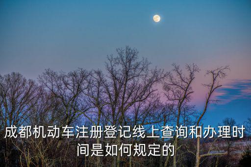 成都機動車注冊登記線上查詢和辦理時間是如何規定的