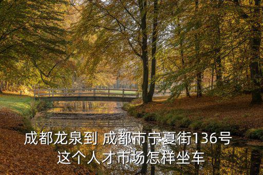 成都龍泉到 成都市寧夏街136號(hào) 這個(gè)人才市場(chǎng)怎樣坐車