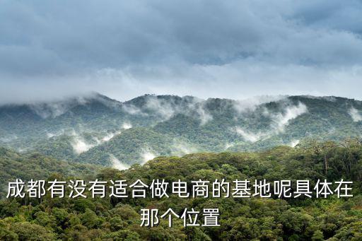 成都有沒有適合做電商的基地呢具體在那個(gè)位置