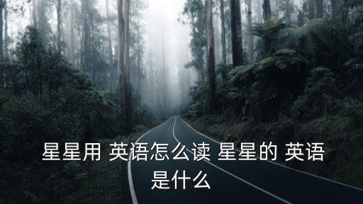  星星用 英語怎么讀 星星的 英語是什么