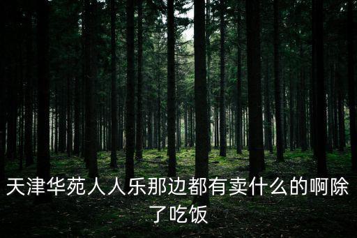 天津華苑人人樂那邊都有賣什么的啊除了吃飯