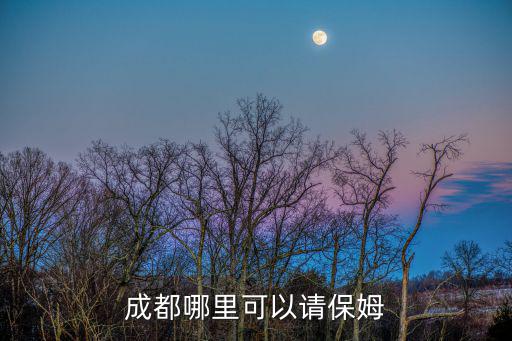 成都哪里可以請保姆