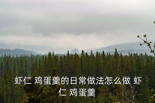  蝦仁 雞蛋羹的日常做法怎么做 蝦仁 雞蛋羹