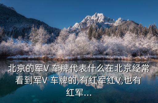 北京的軍V 車牌代表什么在北京經(jīng)常看到軍V 車牌的,有紅軍紅V,也有紅軍...