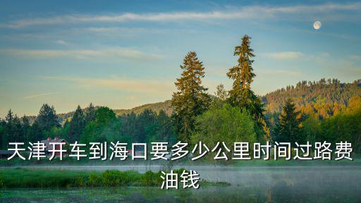 天津開車到海口要多少公里時間過路費油錢