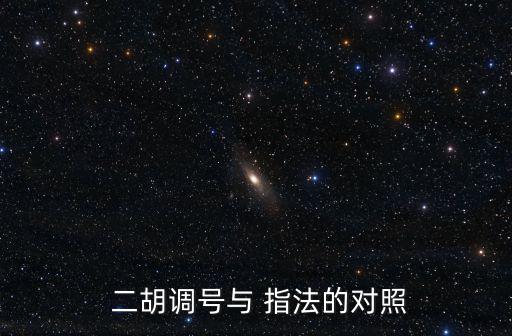  二胡調號與 指法的對照