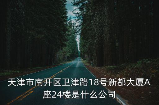 天津市南開區衛津路18號新都大廈A座24樓是什么公司