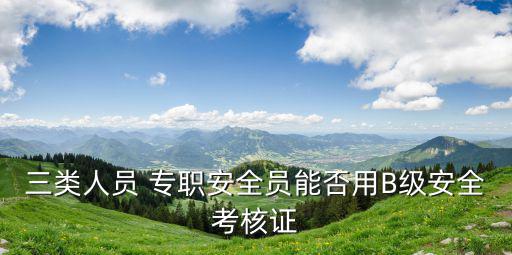三類人員 專職安全員能否用B級安全考核證
