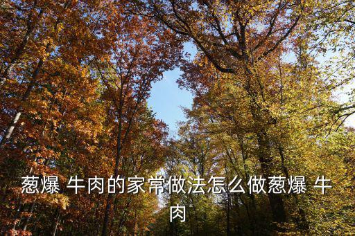 蔥爆牛肉,先熱鍋冷油爆炒一下再倒入牛肉