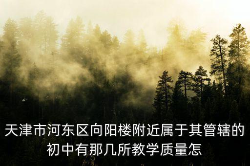 天津市河東區向陽樓附近屬于其管轄的初中有那幾所教學質量怎