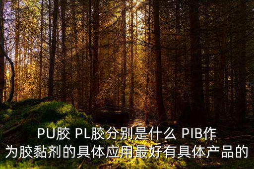 PU膠 PL膠分別是什么 PIB作為膠黏劑的具體應用最好有具體產品的