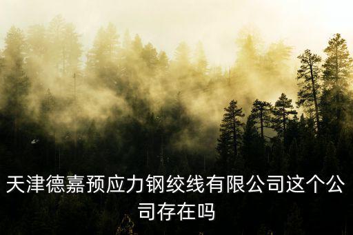 天津德嘉預應力鋼絞線有限公司這個公司存在嗎