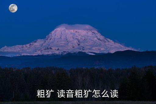 粗獷 讀音粗獷怎么讀