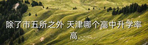 天津市南海附屬高中，除了市五所之外 天津哪個高中升學率高