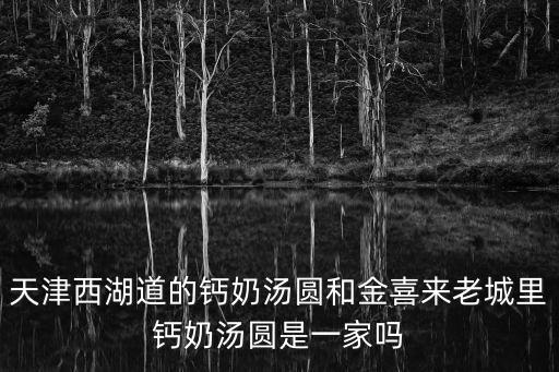 天津西湖道的鈣奶湯圓和金喜來老城里鈣奶湯圓是一家嗎