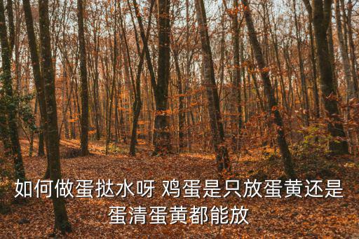 蛋撻液的做法，如何做蛋撻水呀 雞蛋是只放蛋黃還是蛋清蛋黃都能放