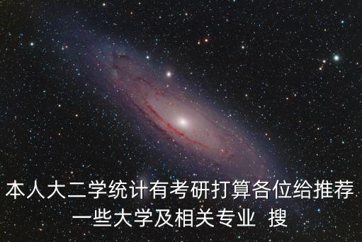 本人大二學統計有考研打算各位給推薦一些大學及相關專業  搜