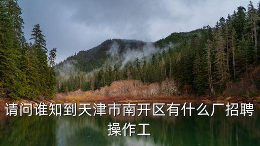 請問誰知到天津市南開區(qū)有什么廠招聘操作工