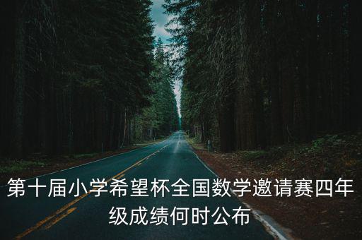 第十屆小學(xué)希望杯全國(guó)數(shù)學(xué)邀請(qǐng)賽四年級(jí)成績(jī)何時(shí)公布