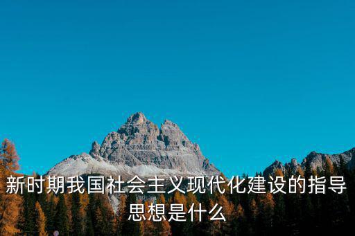 新時代新思想，新時期我國社會主義現代化建設的指導思想是什么