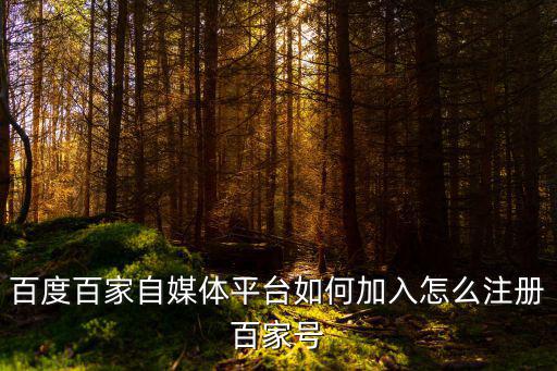 百度百家自媒體平臺注冊，百度百家自媒體平臺如何加入怎么注冊百家號
