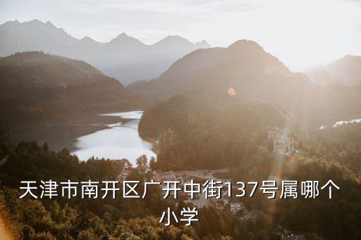 天津市南開區廣開中街137號屬哪個小學