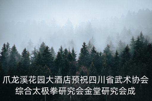 爪龍溪花園大酒店預祝四川省武術協會綜合太極拳研究會金堂研究會成