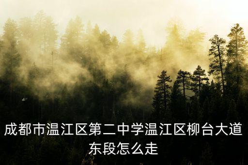 成都市溫江區第二中學溫江區柳臺大道東段怎么走