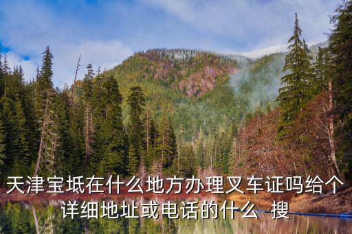 天津寶坻在什么地方辦理叉車證嗎給個詳細地址或電話的什么  搜