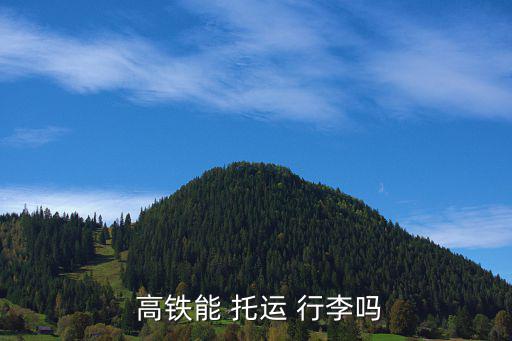 高鐵能托運行李嗎