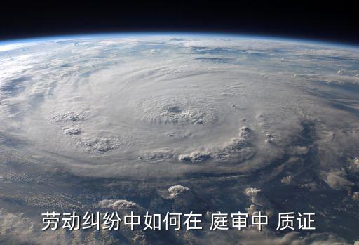 勞動糾紛中如何在 庭審中 質(zhì)證