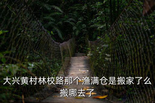 大興黃村林校路那個漁滿倉是搬家了么搬哪去了
