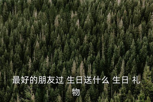 最好的朋友過 生日送什么 生日 禮物