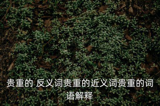 貴重的 反義詞貴重的近義詞貴重的詞語解釋