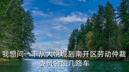 我想問一下從大悅城到南開區(qū)勞動仲裁委員會坐幾路車