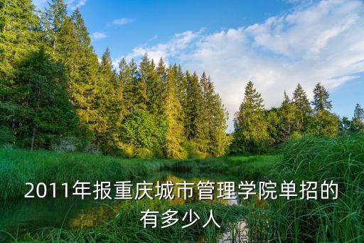 2011年報重慶城市管理學院單招的有多少人