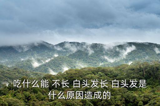 吃什么能 不長 白頭發長 白頭發是什么原因造成的