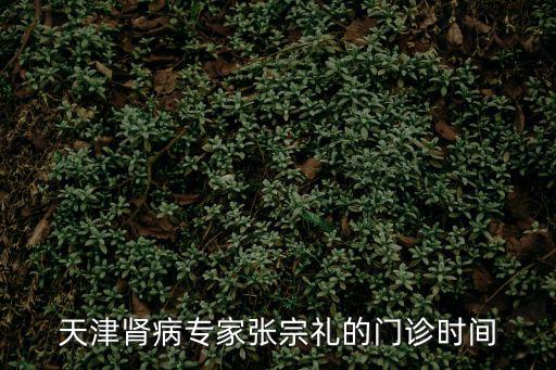 天津腎病專家張宗禮的門診時間