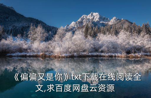 《偏偏又是你》txt下載在線閱讀全文,求百度網(wǎng)盤云資源